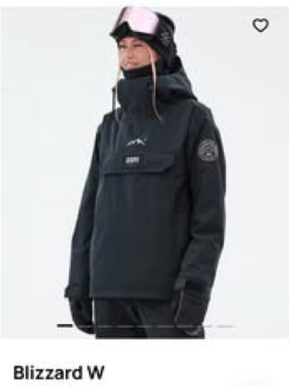 W Women's Black Ski Anorak Jacket